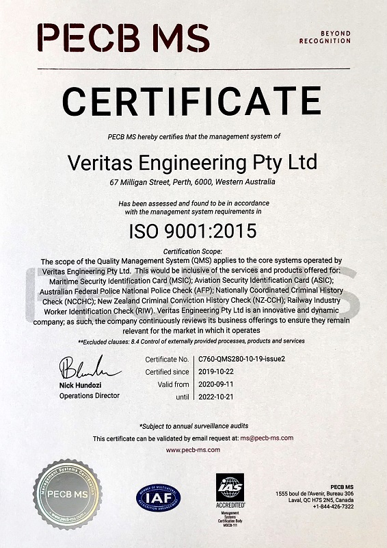 ISO Certification
